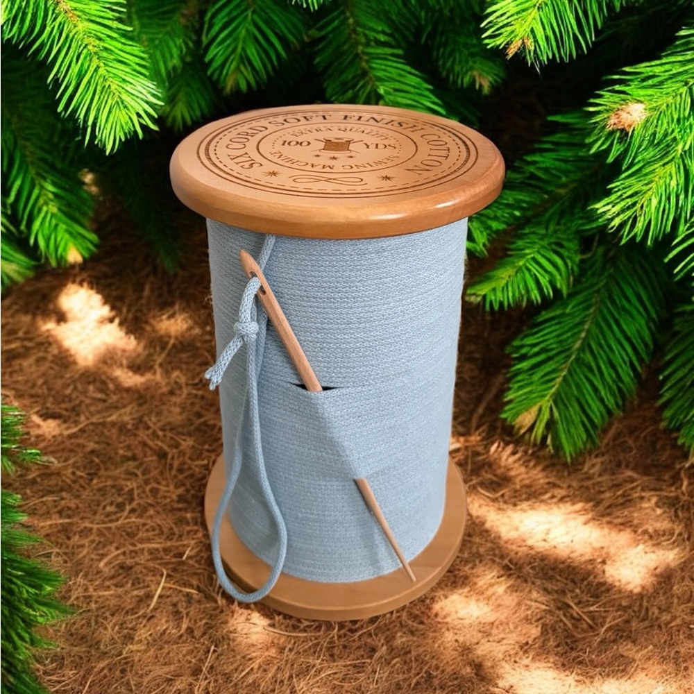 Luxury Handmade in Spain Wooden Spool Stool Side table